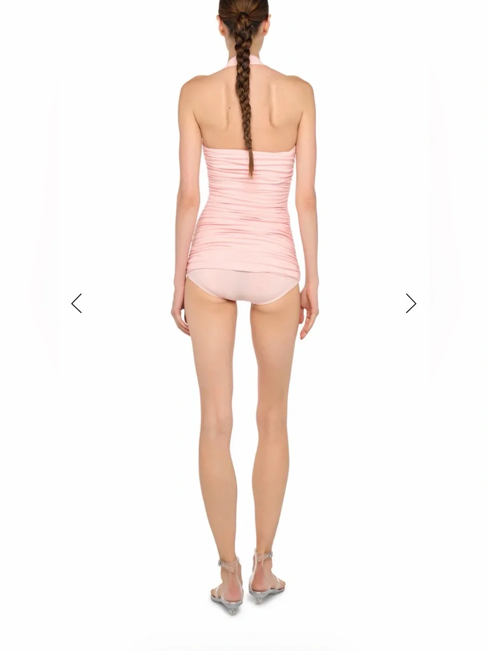 Norma Kamali  Pink Ruched One-Piece Swimsuit bill mio large swimdress
